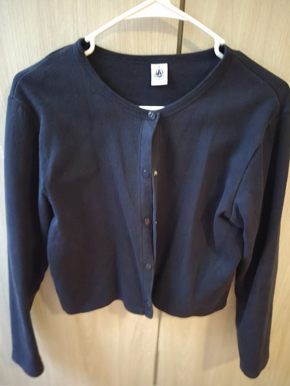 Classic Black Women's Button Cardigan  PETIT BATEAU